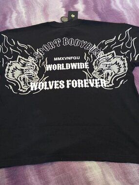 Darc Sport Wolves Forever Oversized Graphic Tee Black Streetwear Mens M